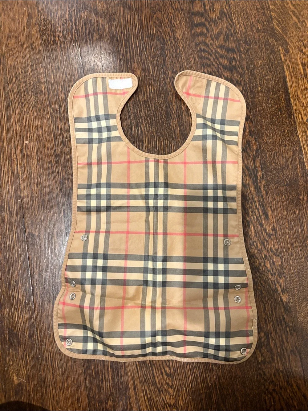 Burberry baby Vintage Nova Check Tan Stripe Bib
